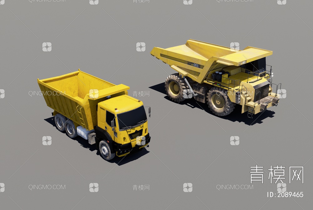 重型卡车3D模型下载【ID:2089465】