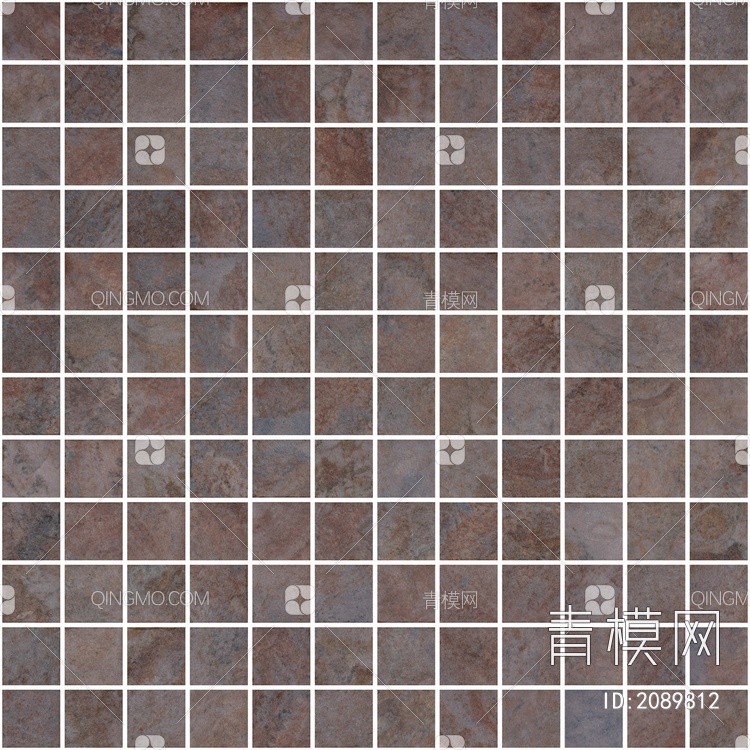 褐色瓷砖马赛克墙面贴图下载【ID:2089812】