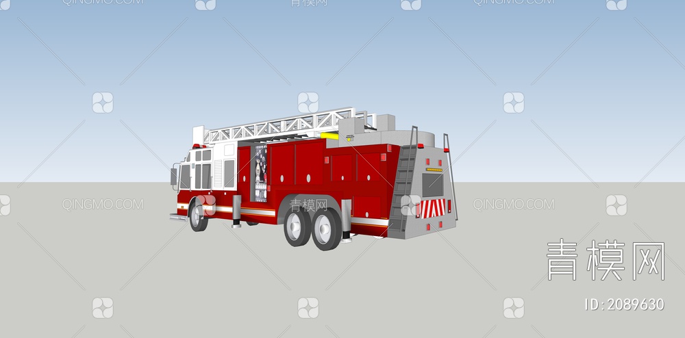 消防车SU模型下载【ID:2089630】