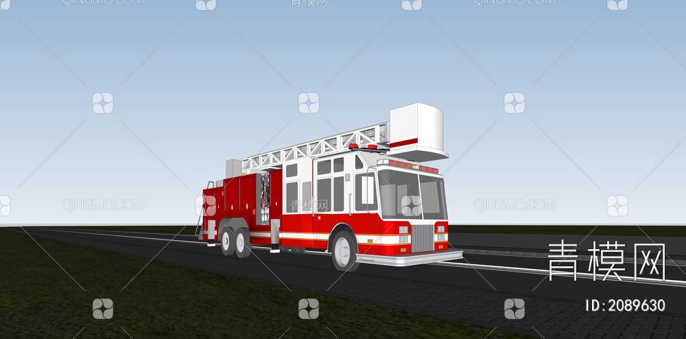 消防车SU模型下载【ID:2089630】