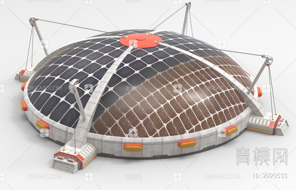 航天器材 月球基地总部3D模型下载【ID:2090533】