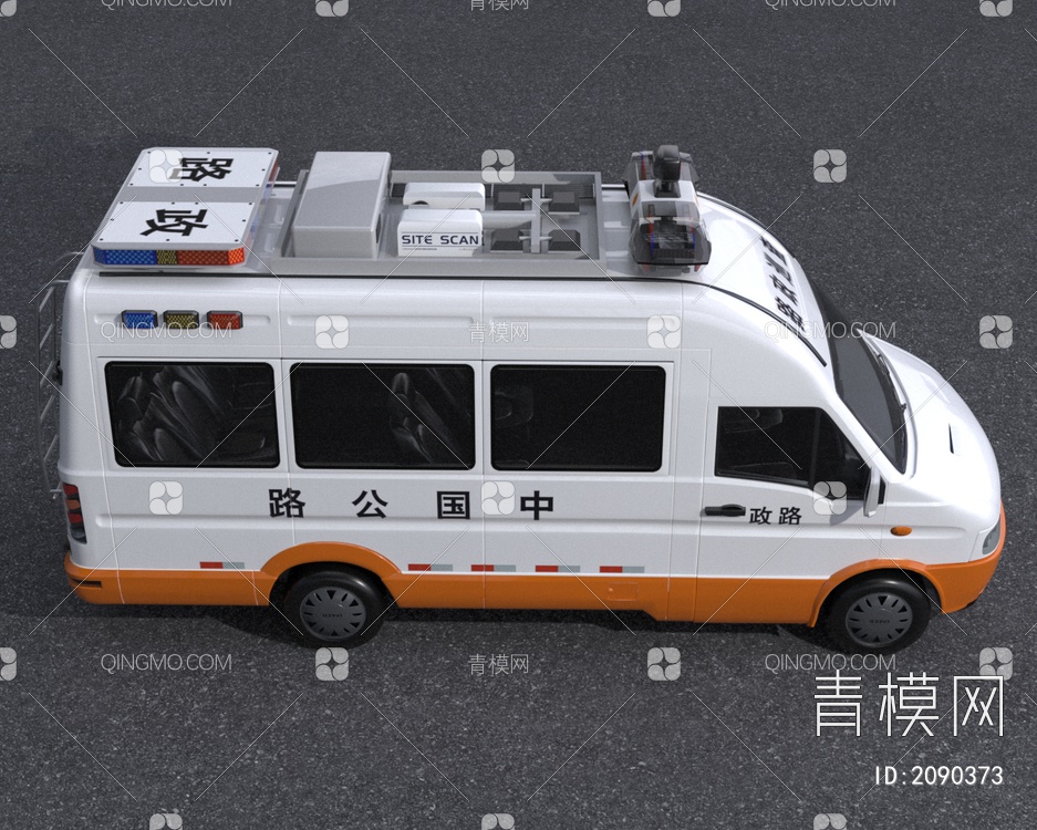 中国公路路政巡查车3D模型下载【ID:2090373】
