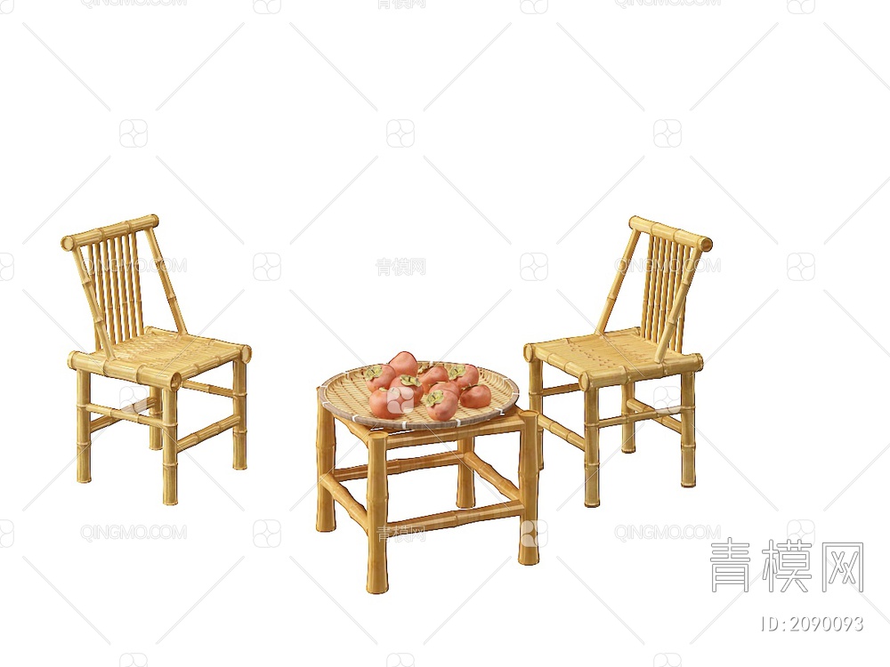 竹椅3D模型下载【ID:2090093】