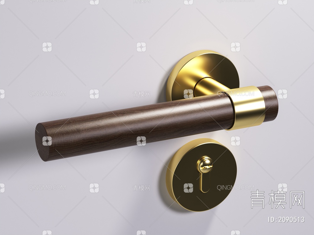 门锁，门具五金，木门配件3D模型下载【ID:2090513】