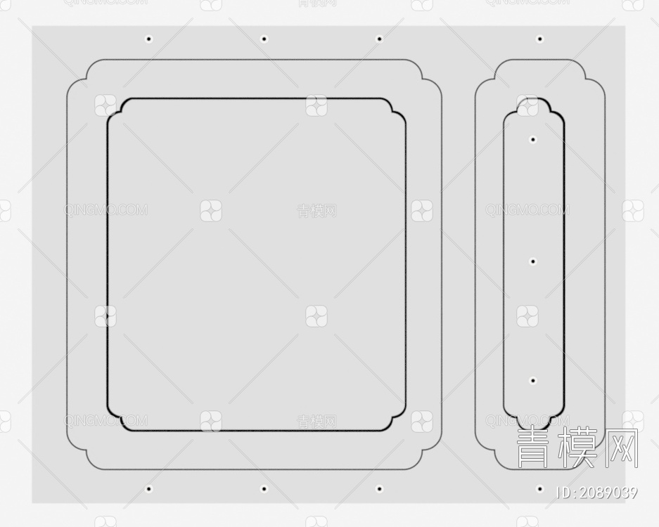 造型虚光吊顶3D模型下载【ID:2089039】