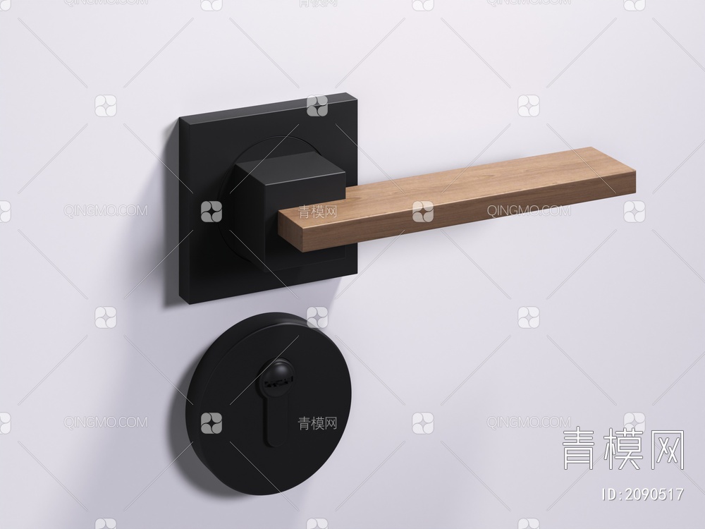 门锁，门具五金，木门配件3D模型下载【ID:2090517】