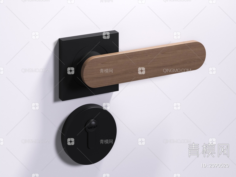 门锁，门具五金，木门配件3D模型下载【ID:2090520】
