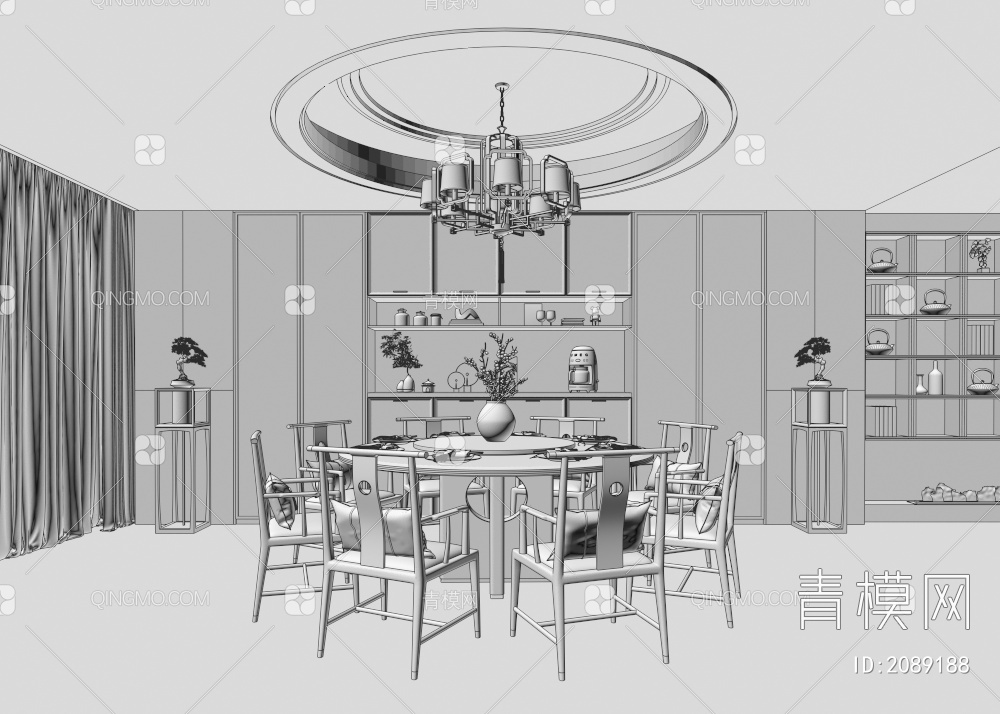 餐厅3D模型下载【ID:2089188】