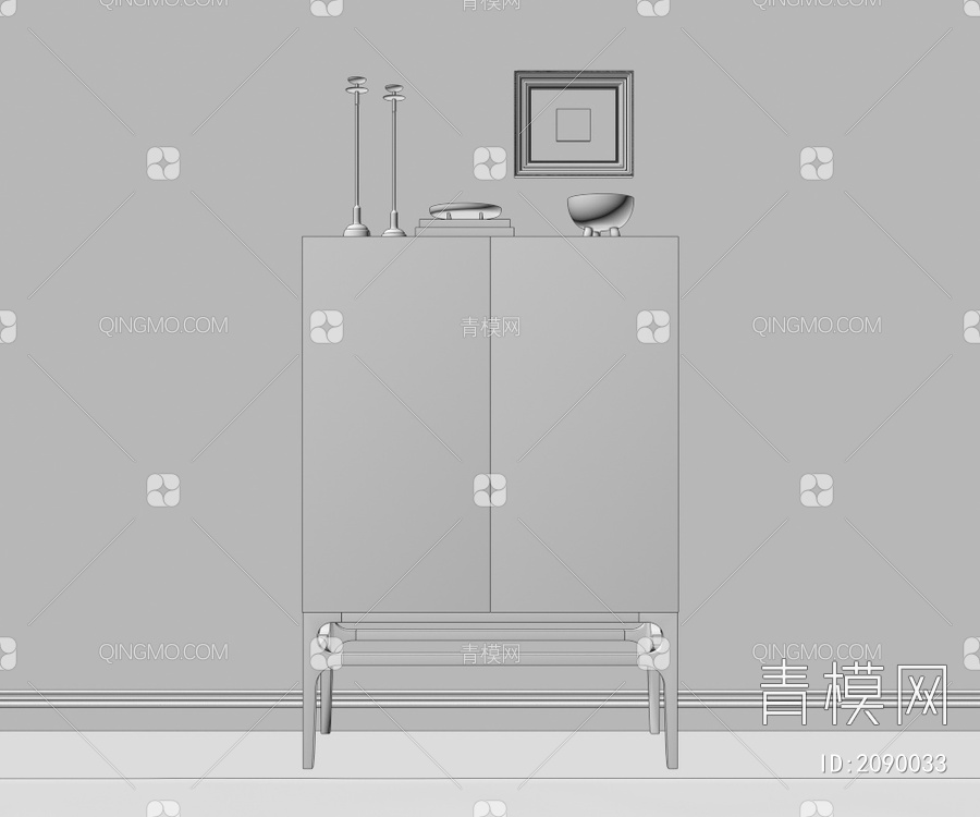 玄关柜3D模型下载【ID:2090033】