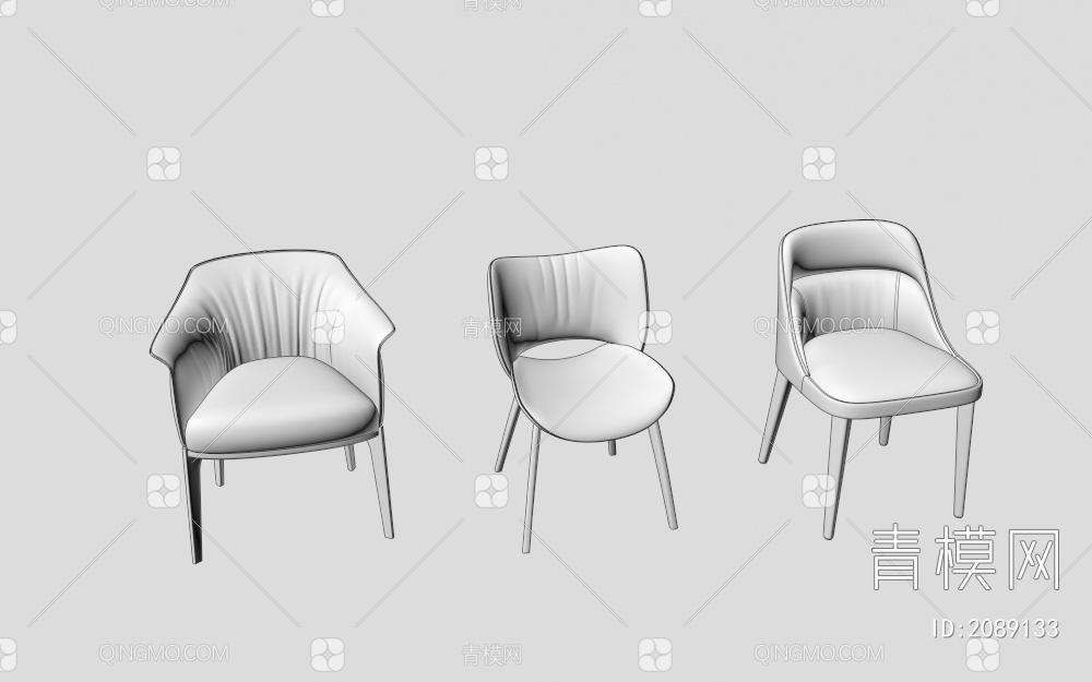 椅子 餐椅3D模型下载【ID:2089133】