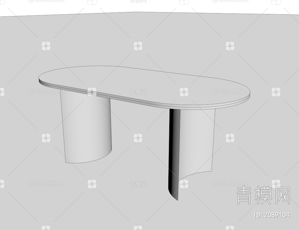 大理石餐桌3D模型下载【ID:2089104】