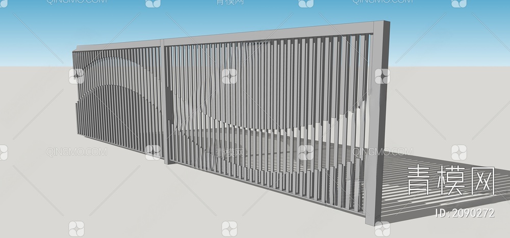 景观围栏护栏SU模型下载【ID:2090272】