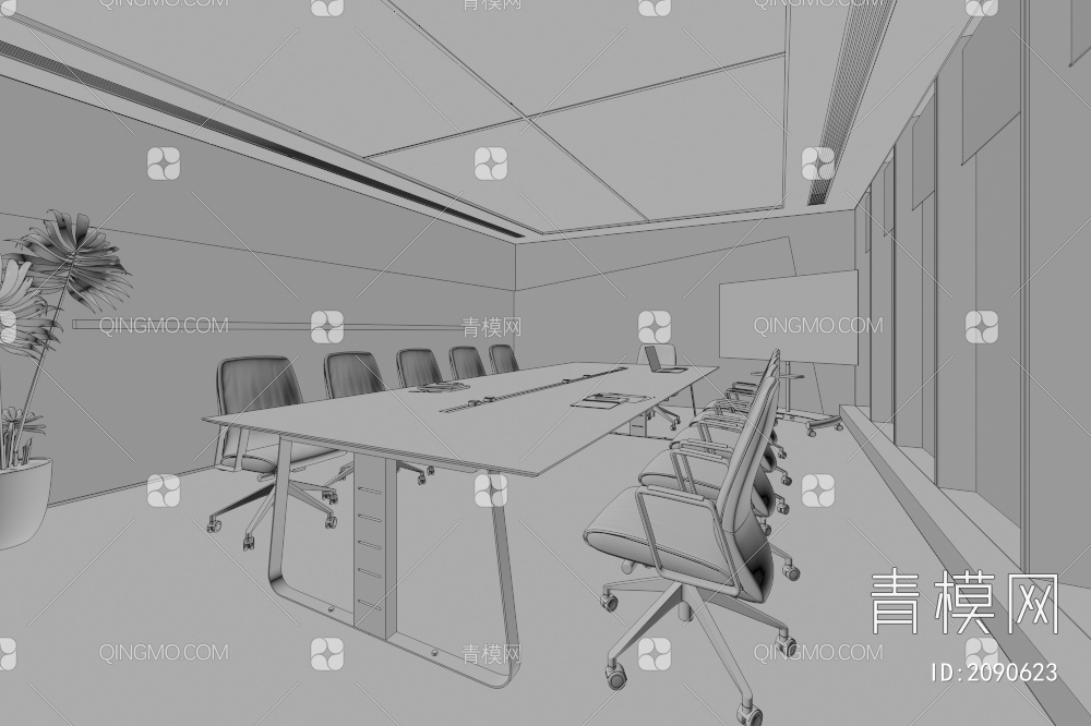 会议室3D模型下载【ID:2090623】
