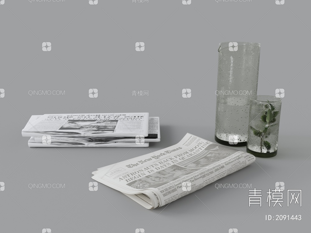 报纸3D模型下载【ID:2091443】
