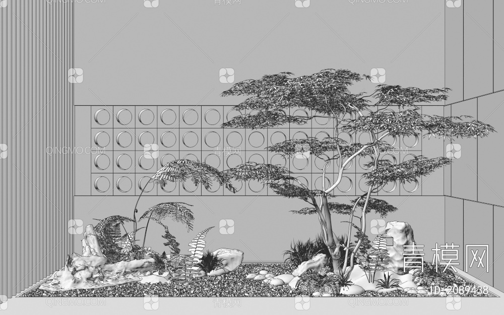 植物景观造景3D模型下载【ID:2089438】