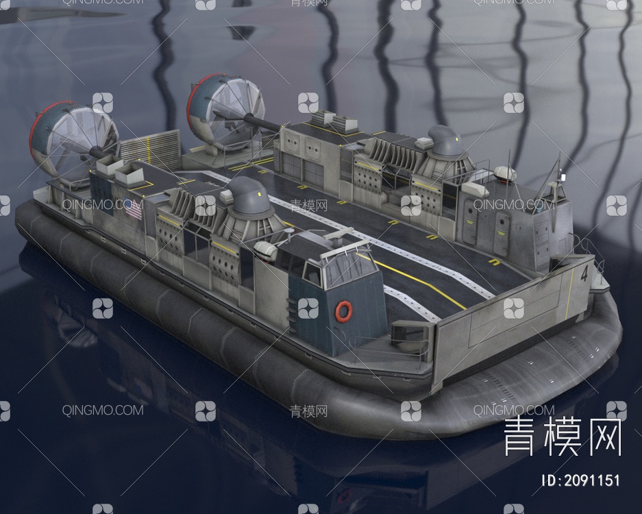 军用气垫船3D模型下载【ID:2091151】