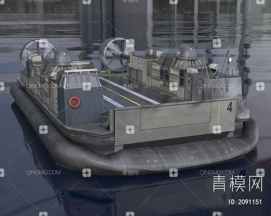 军用气垫船3D模型下载【ID:2091151】
