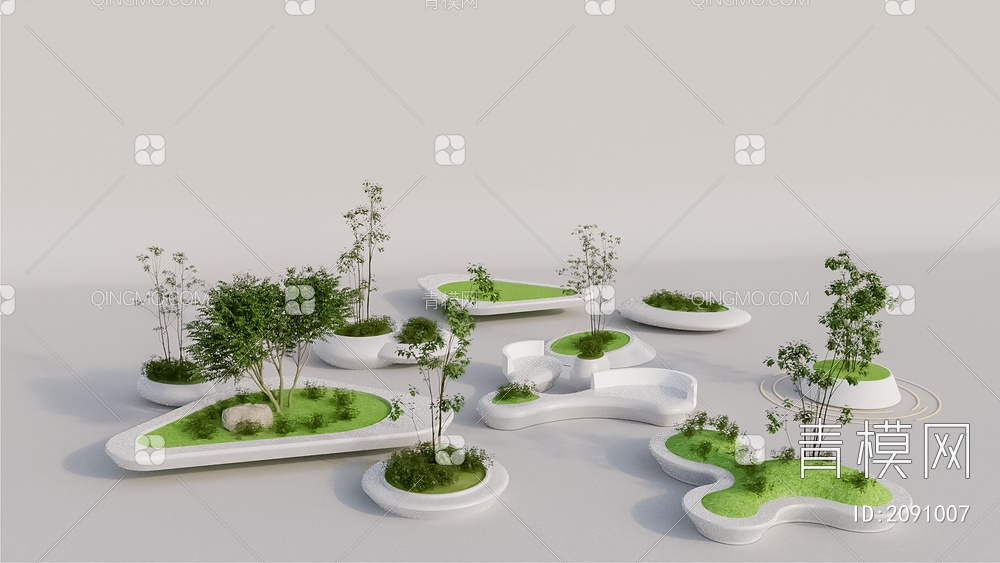 景观树池3D模型下载【ID:2091007】