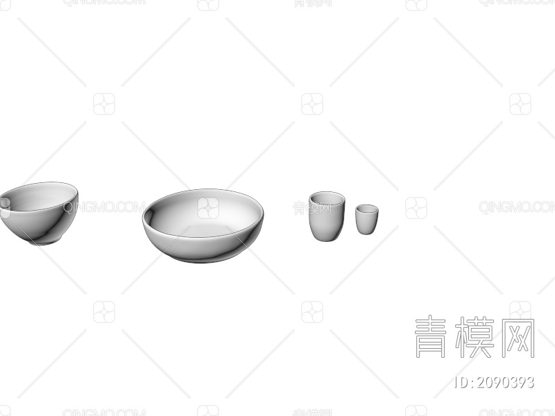 陶瓷器皿3D模型下载【ID:2090393】