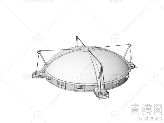 航天器材 月球基地总部3D模型下载【ID:2090533】