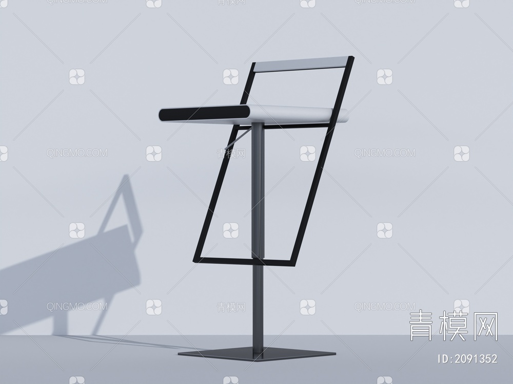 单椅，高脚椅3D模型下载【ID:2091352】