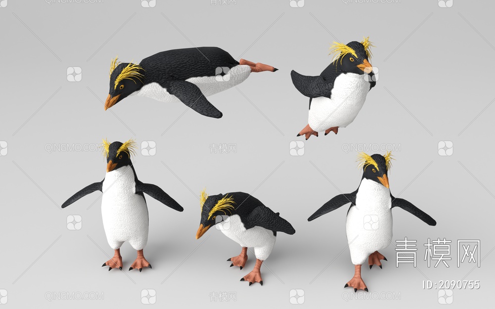 企鹅3D模型下载【ID:2090755】