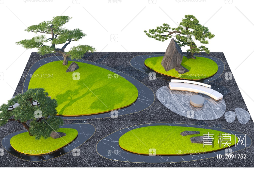 微地形_景观_景石造景3D模型下载【ID:2091752】