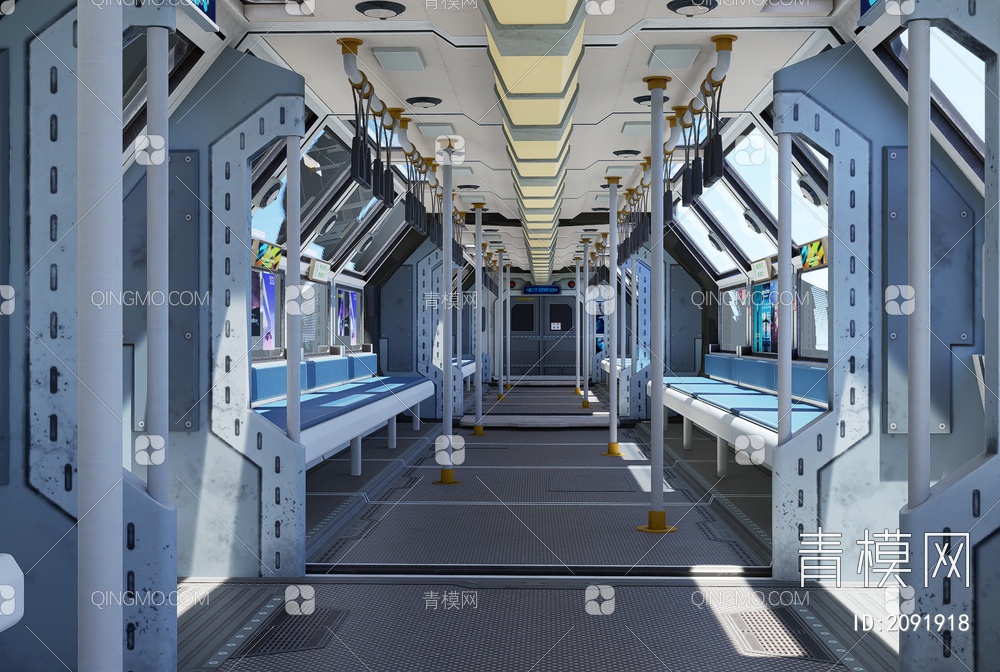 地铁车厢3D模型下载【ID:2091918】