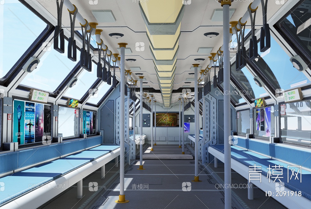 地铁车厢3D模型下载【ID:2091918】