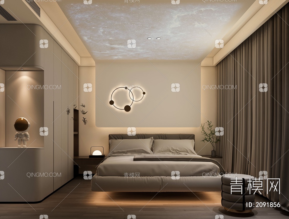房间 卧室3D模型下载【ID:2091856】