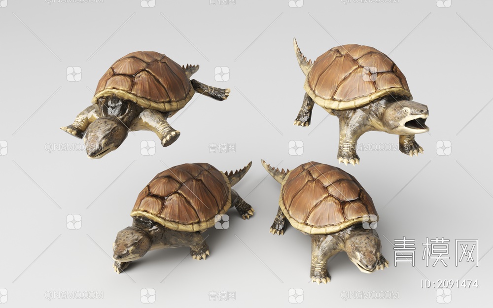 鳄龟3D模型下载【ID:2091474】