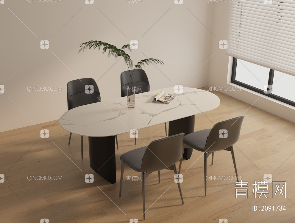 餐桌椅3D模型下载【ID:2091734】
