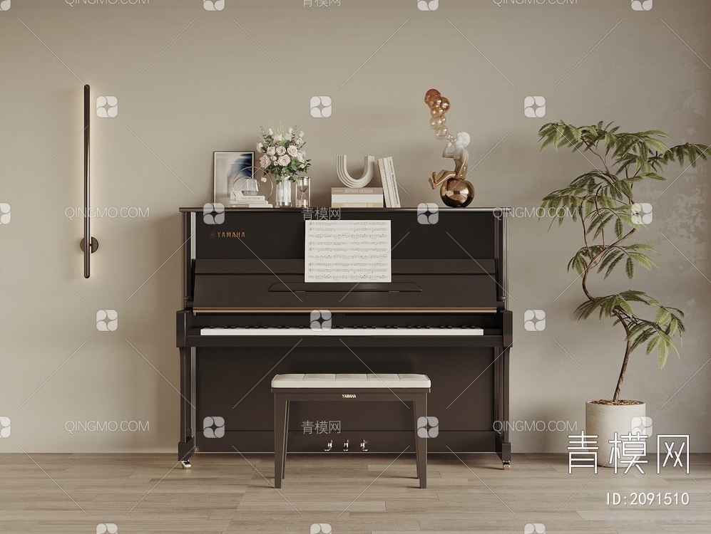 钢琴 电钢琴3D模型下载【ID:2091510】