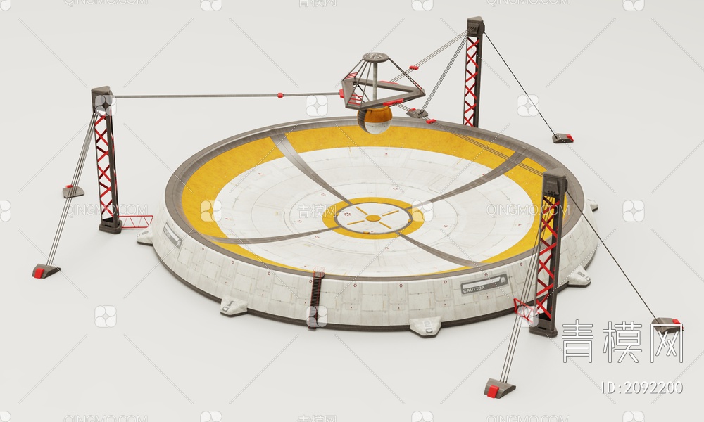 器材 月球基地卫星3D模型下载【ID:2092200】