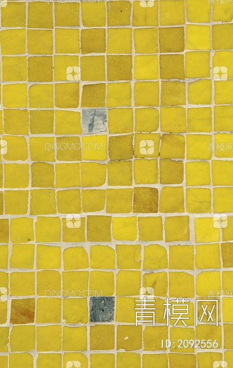 黄色瓷砖马赛克墙面 (贴图下载【ID:2092556】