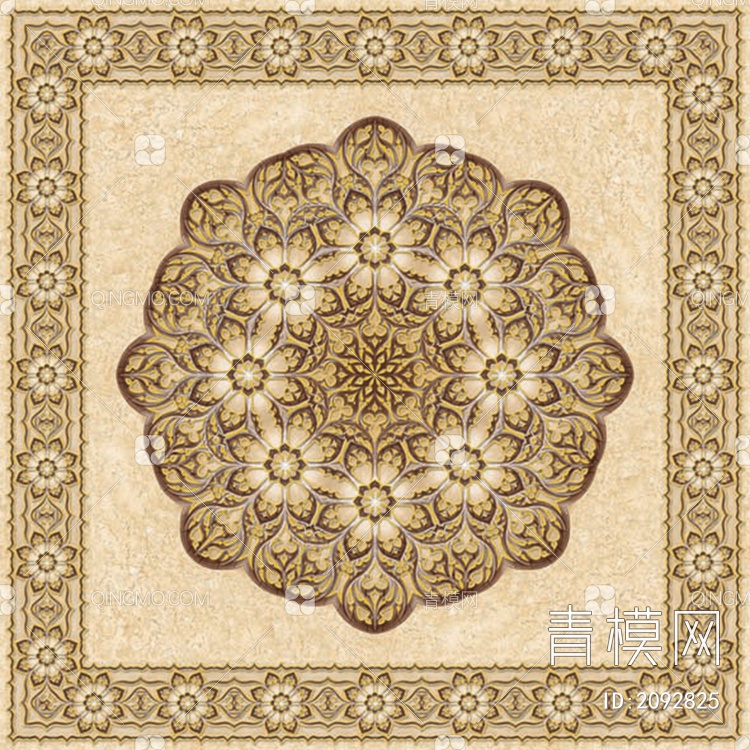 欧式花砖瓷砖厨卫地面图案贴图下载【ID:2092825】