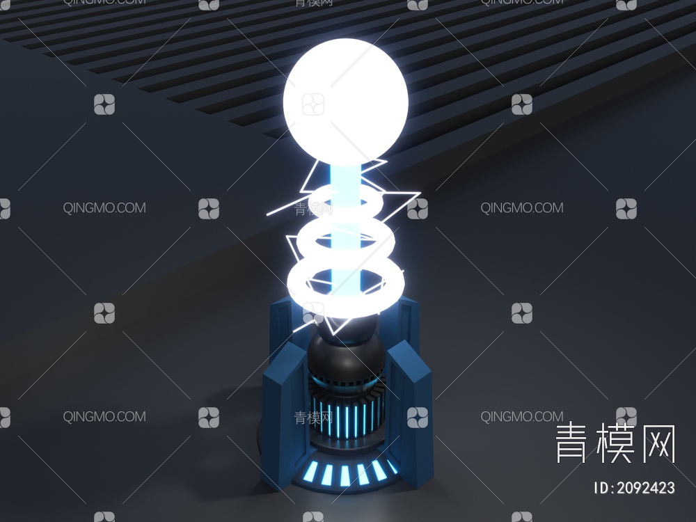 防御塔，磁暴电圈3D模型下载【ID:2092423】