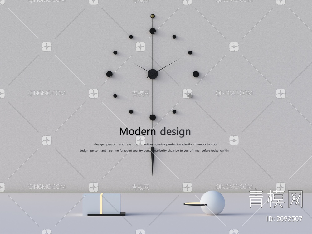 时钟，挂钟，墙钟3D模型下载【ID:2092507】