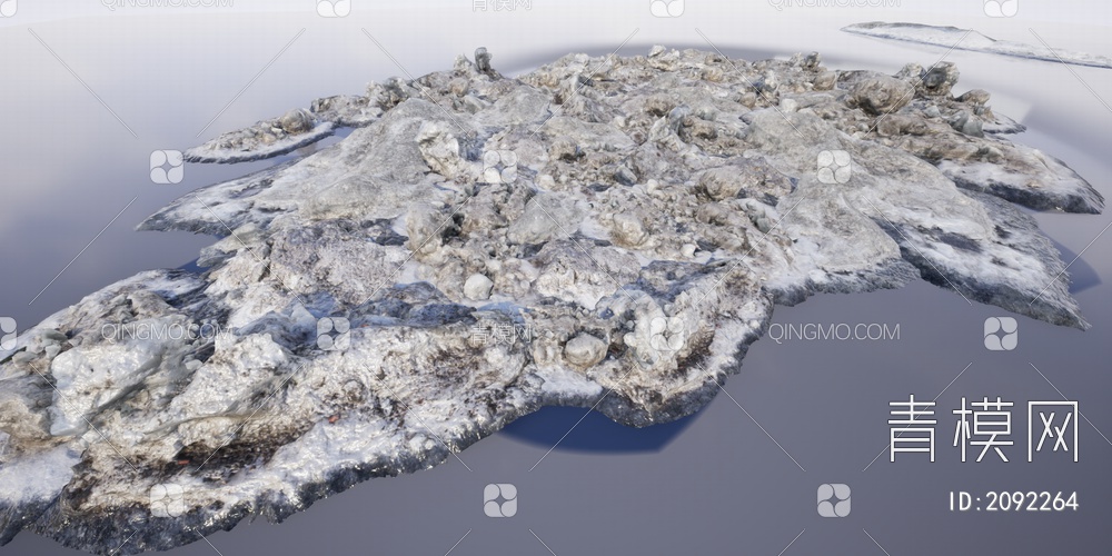 融化的冰雪3D模型下载【ID:2092264】