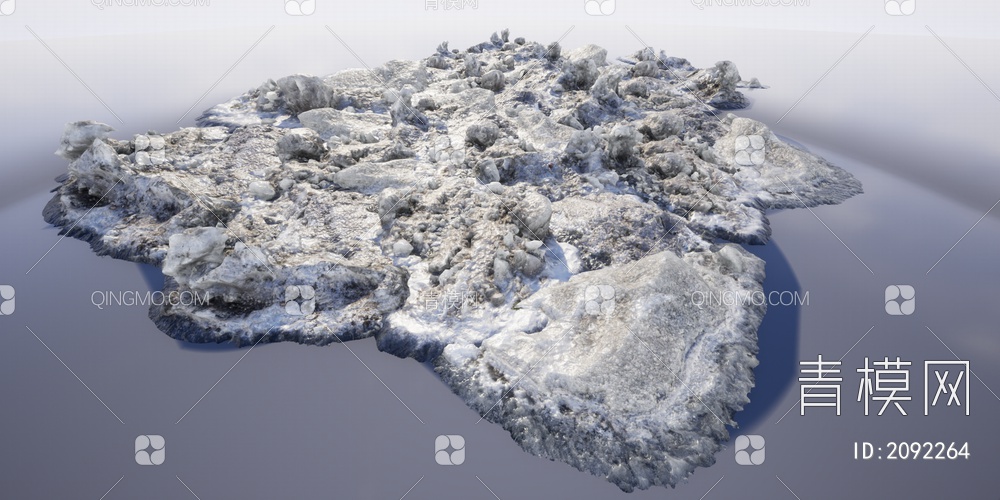 融化的冰雪3D模型下载【ID:2092264】