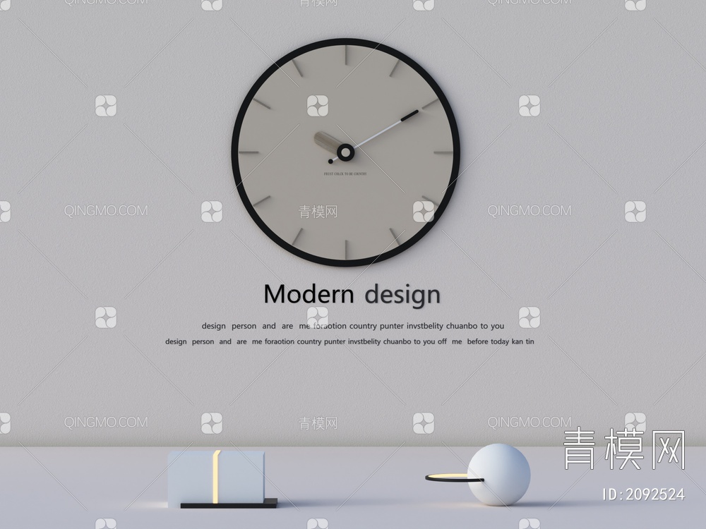 时钟，挂钟，墙钟，陈设，摆件3D模型下载【ID:2092524】
