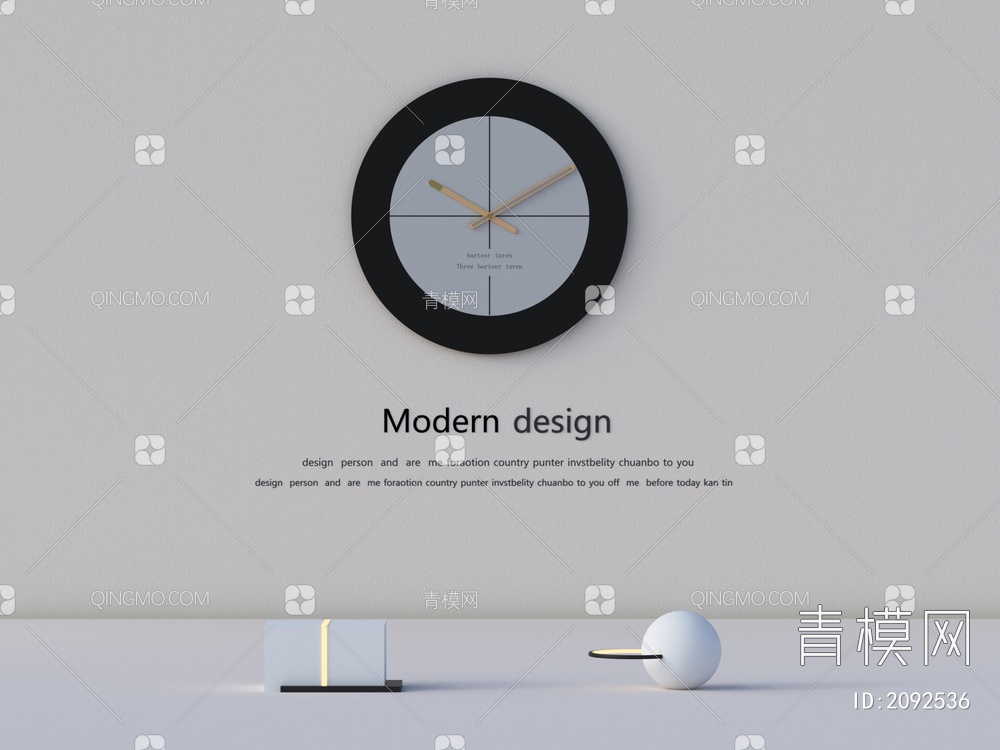 时钟，挂钟，墙钟，陈设，摆件3D模型下载【ID:2092536】