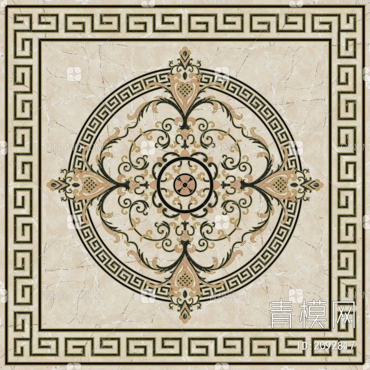 欧式花砖瓷砖厨卫地面图案贴图下载【ID:2092817】