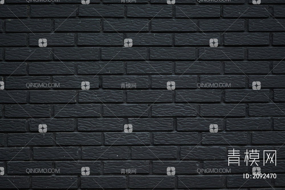 黑色砖墙贴图贴图下载【ID:2092470】