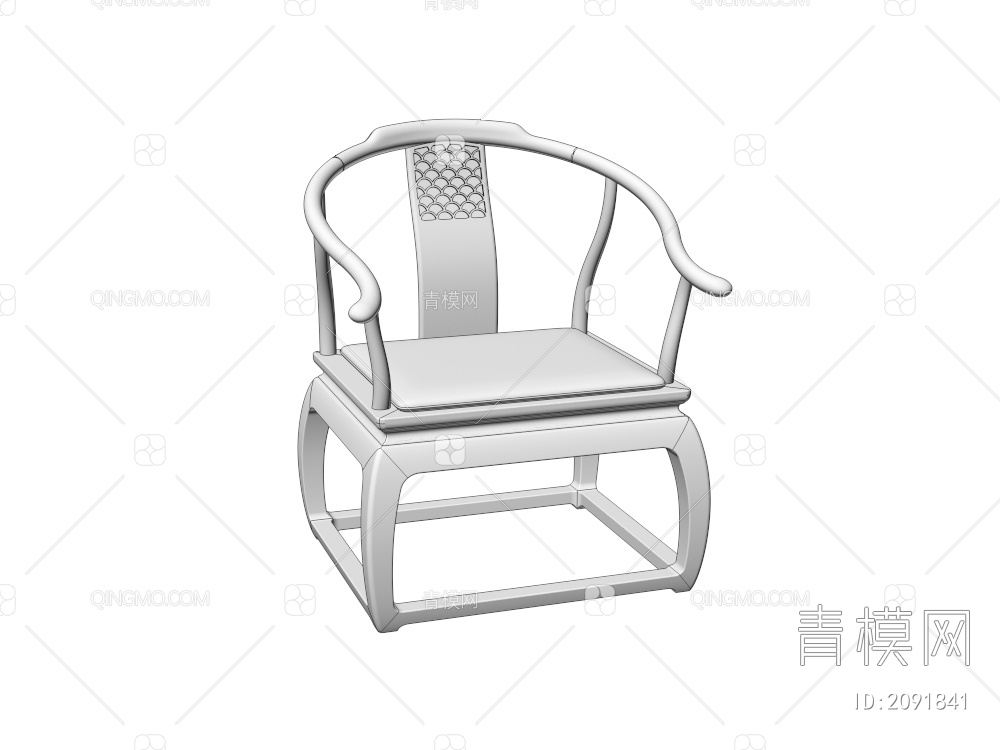 圈椅3D模型下载【ID:2091841】