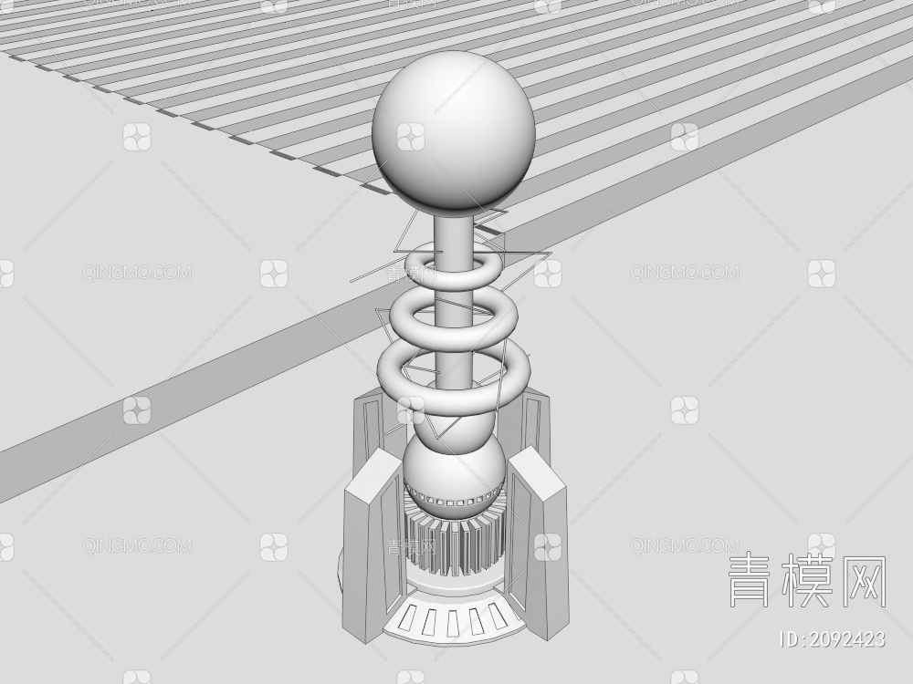 防御塔，磁暴电圈3D模型下载【ID:2092423】