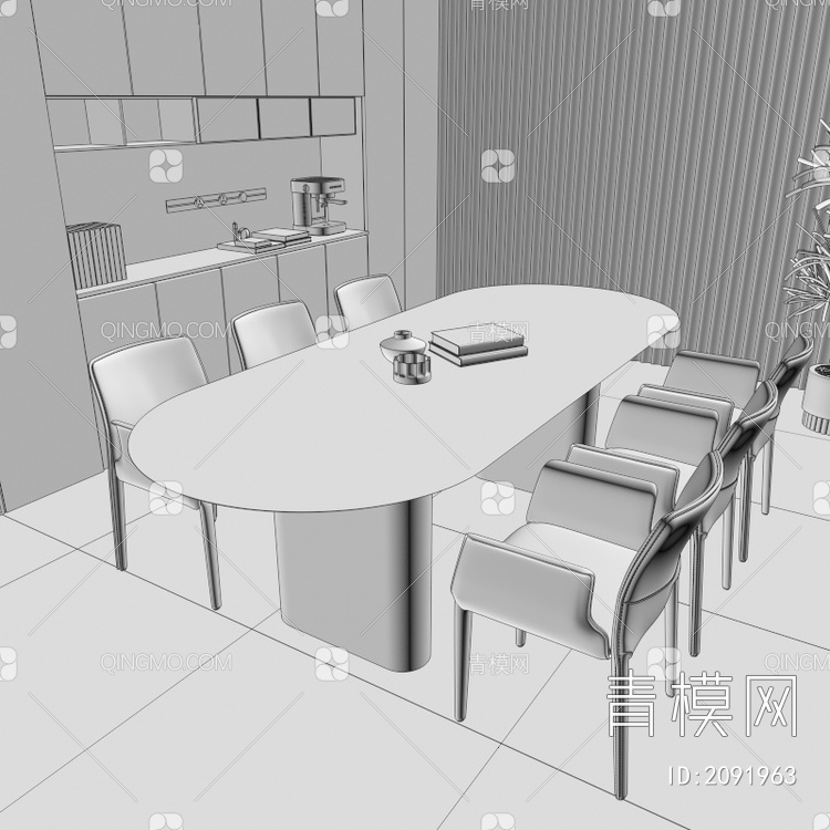 餐桌椅 极简餐桌椅 大理石餐桌椅 餐椅 餐桌 岛台3D模型下载【ID:2091963】