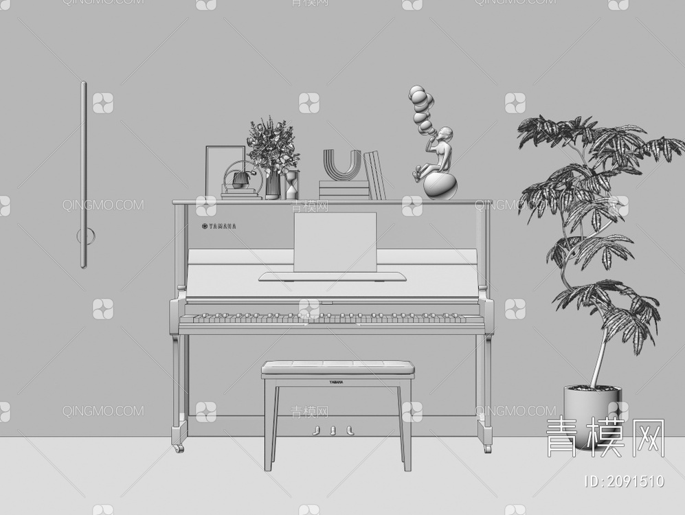 钢琴 电钢琴3D模型下载【ID:2091510】