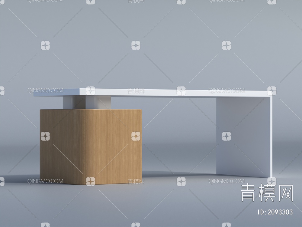 办公桌，书桌，家具，实木家具，桌椅3D模型下载【ID:2093303】