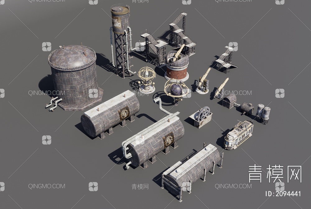 工业设备构建3D模型下载【ID:2094441】